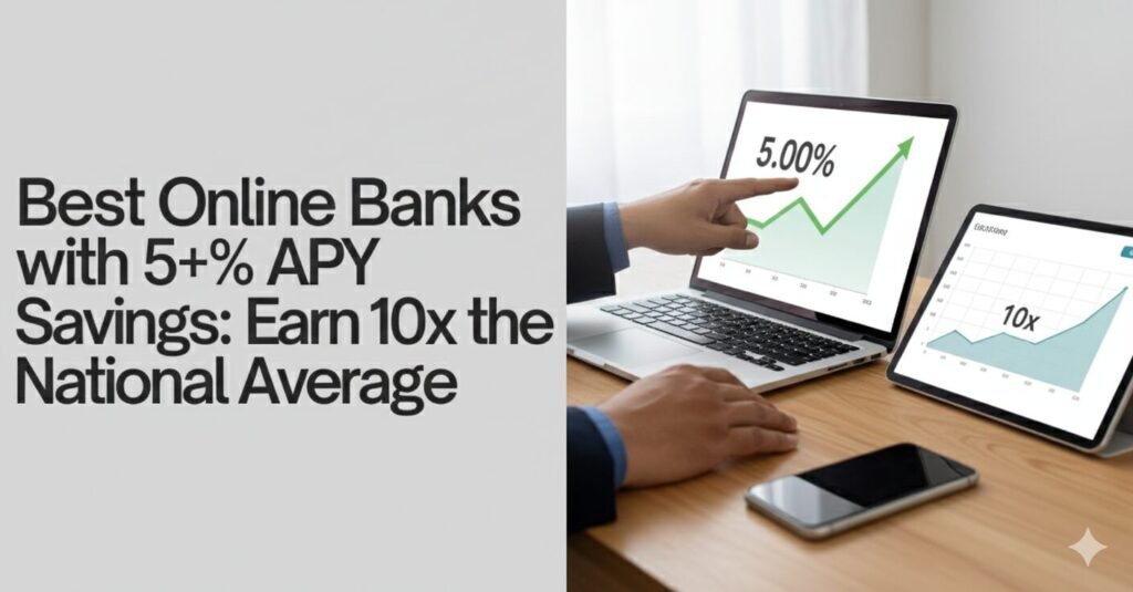 Best Online Banks with 5%+ APY Savings: Earn 10x the National Average