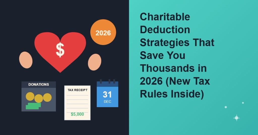 Charitable Deduction Strategies That Save You Thousands in 2026 (New Tax Rules Inside)