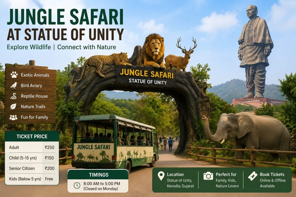 Jungle Safari at Statue of Unity Visit: Ticket Price, Timings & Complete Travel Guide